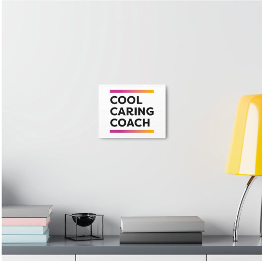 Cool Caring Coach Canvas Print (White)