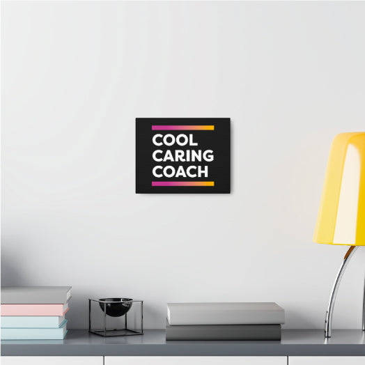 Cool Caring Coach Canvas Print (Black)