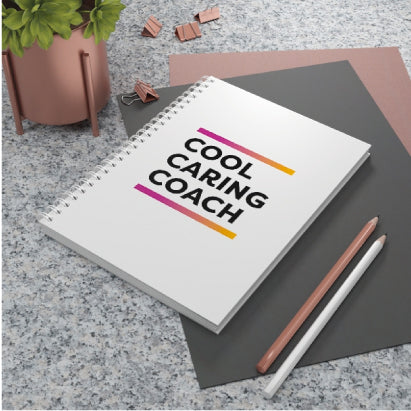 Cool Caring Coach Spiral notebook