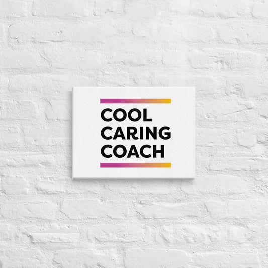 Cool Caring Coach Canvas Print (White)
