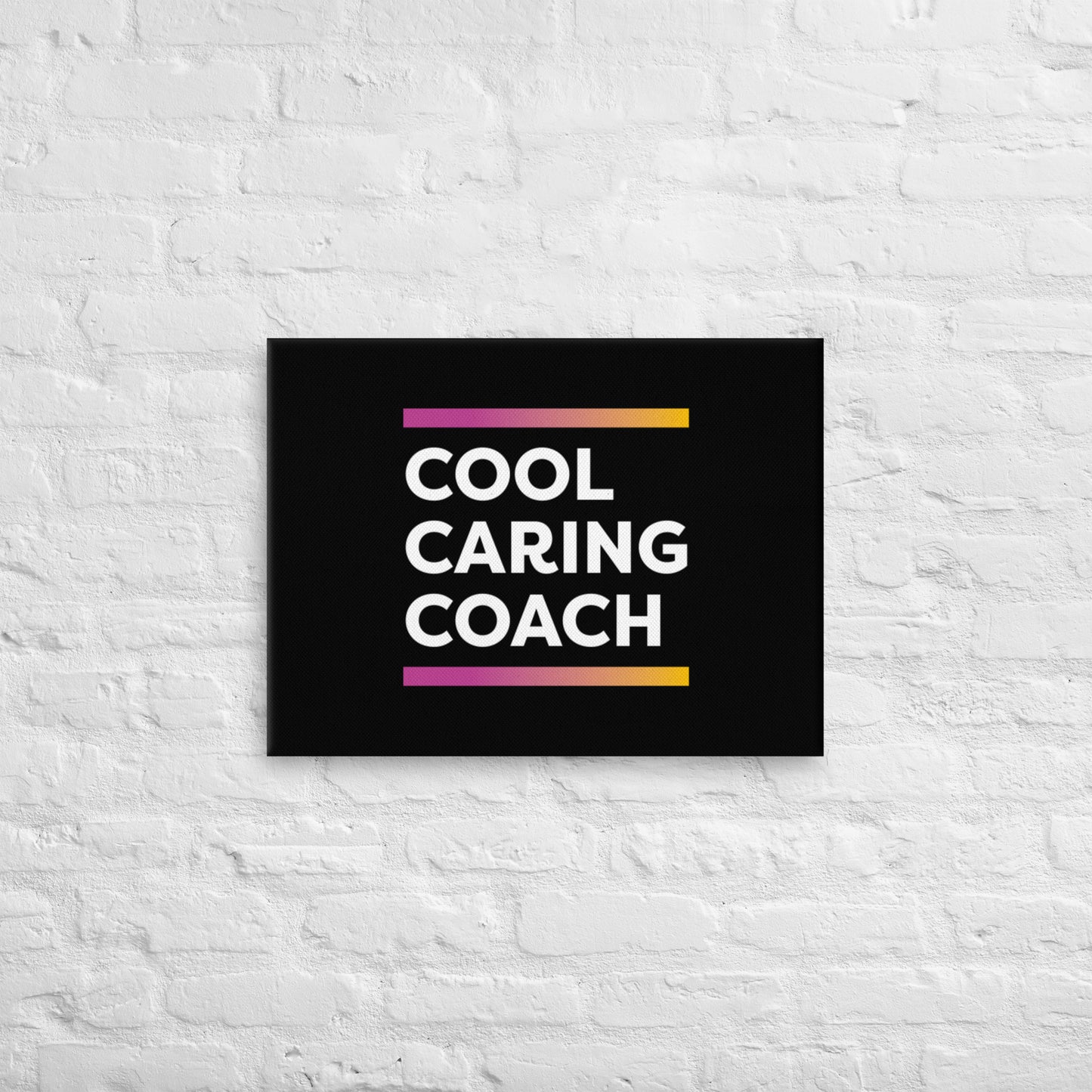 Cool Caring Coach Canvas Print (Black)