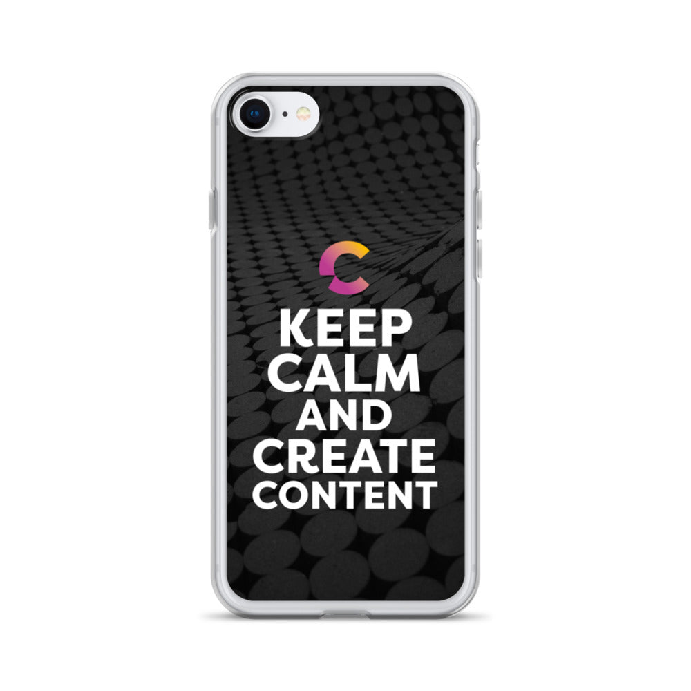 Keep Calm And Create Content iPhone Case