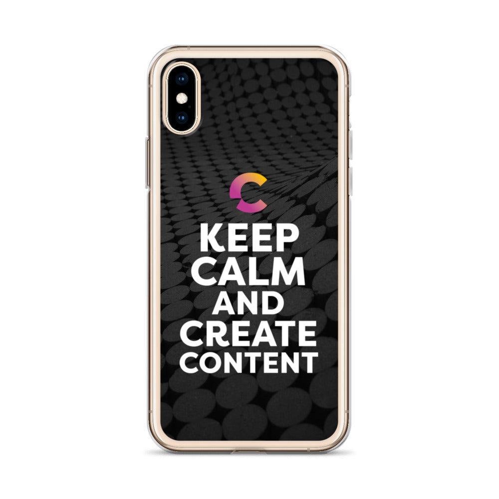 Keep Calm And Create Content iPhone Case