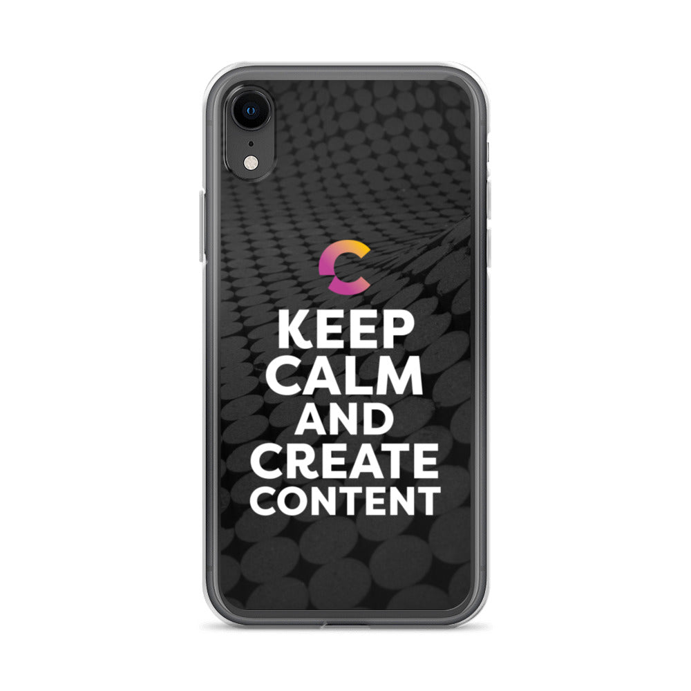 Keep Calm And Create Content iPhone Case