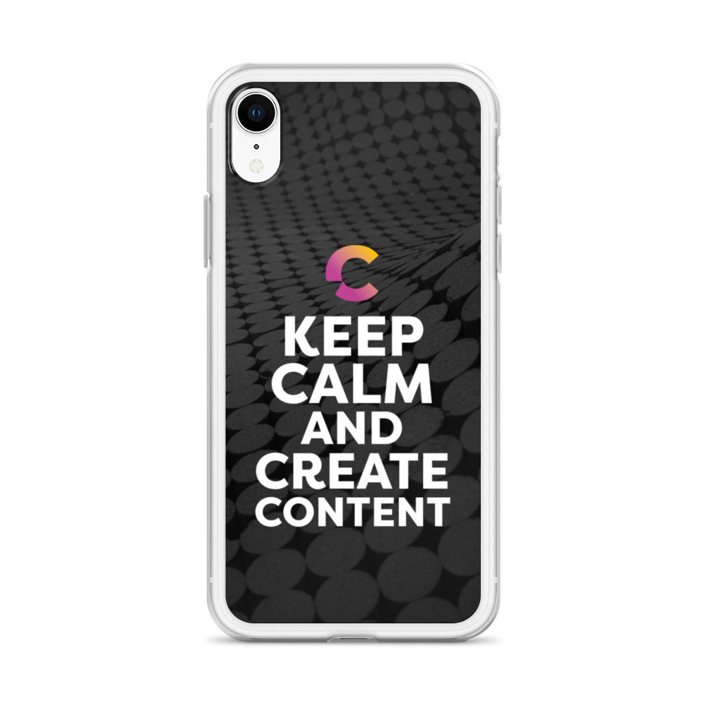 Keep Calm And Create Content iPhone Case