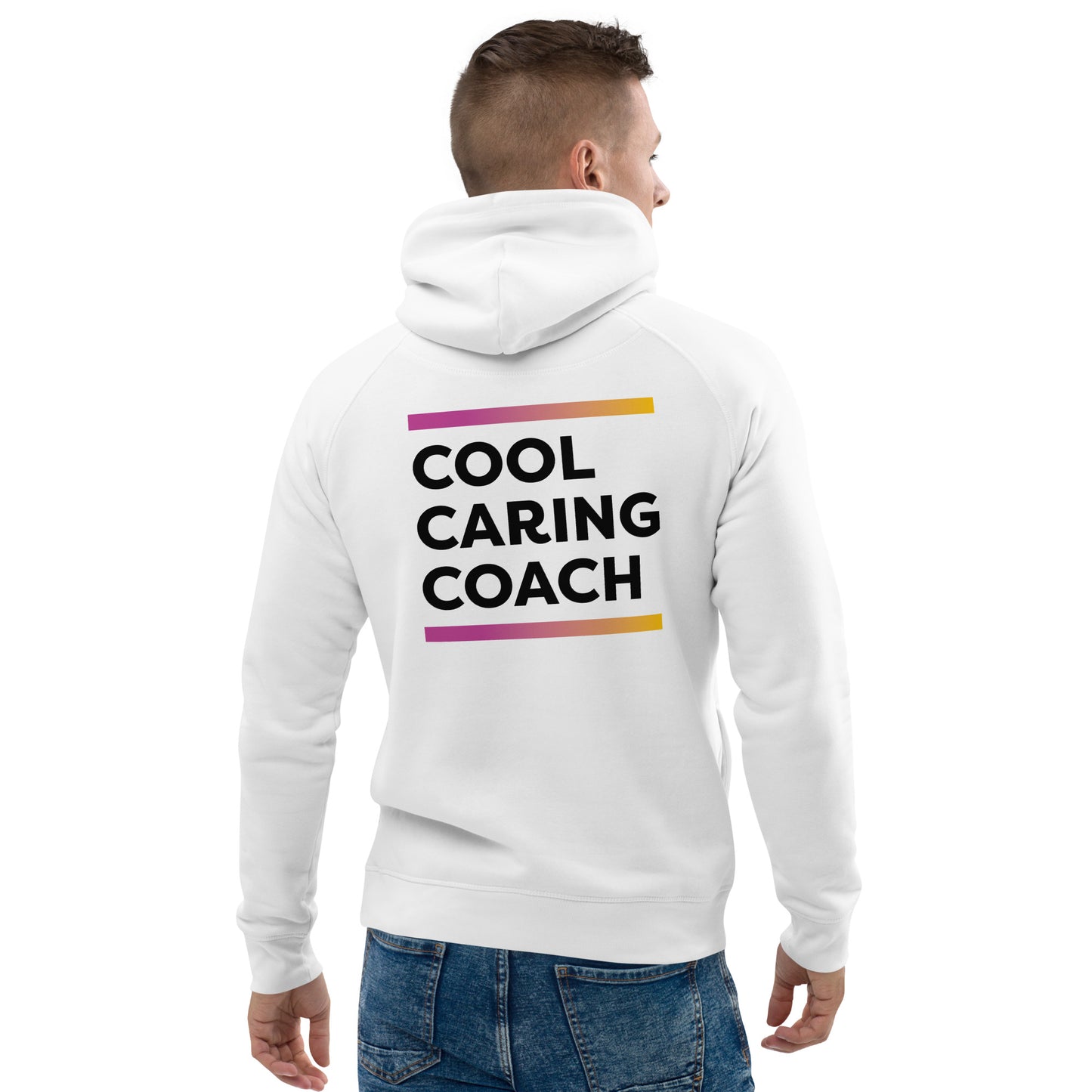 Cool Caring Coach Unisex Eco Hoodie (White)