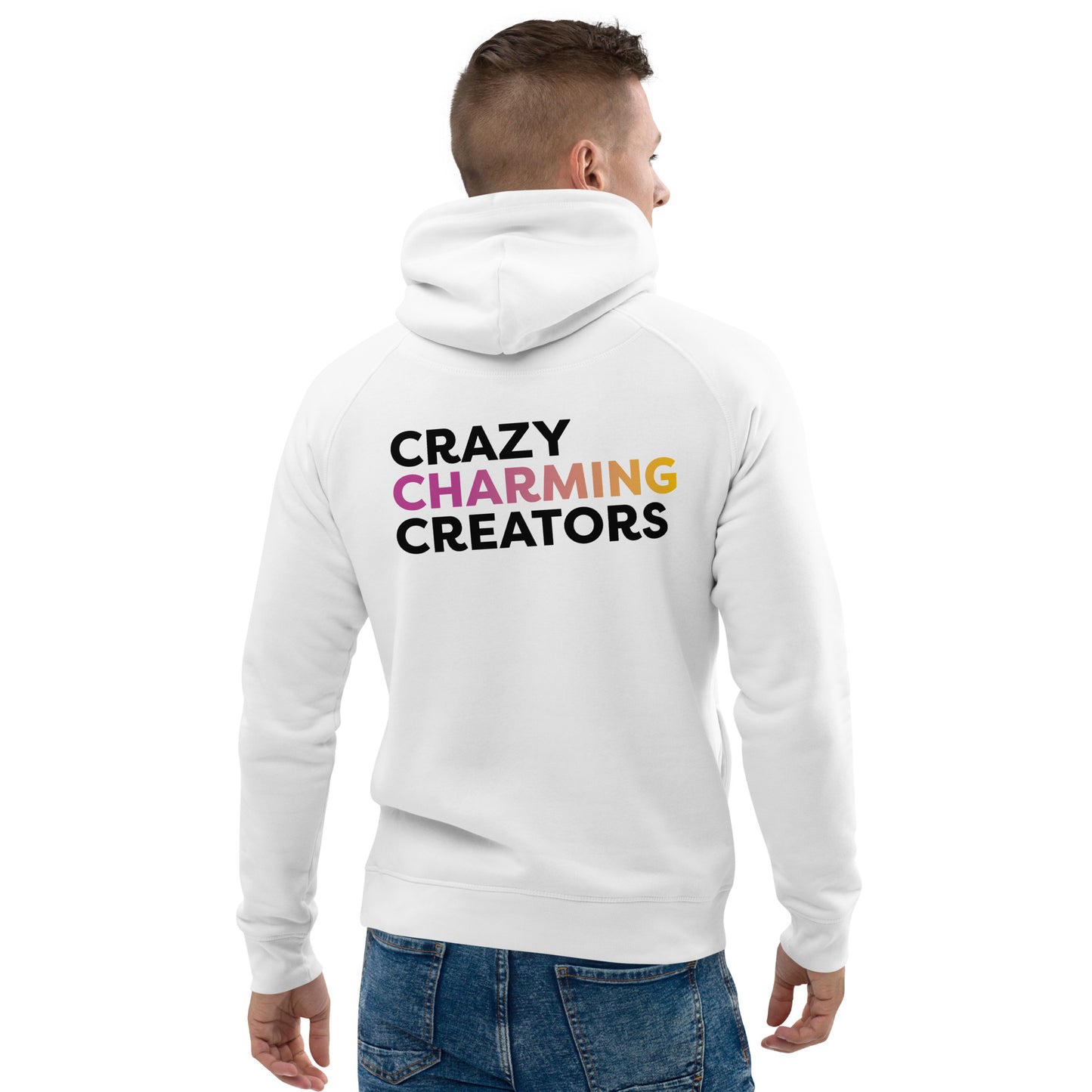 Crazy Charming Creators Unisex hoodie (White)