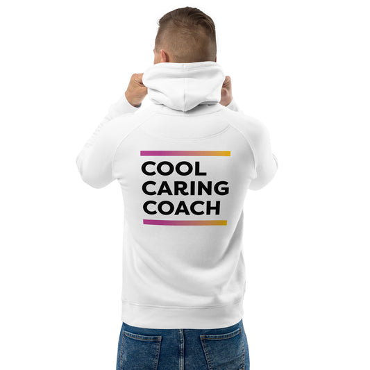 Cool Caring Coach Unisex Eco Hoodie (White)