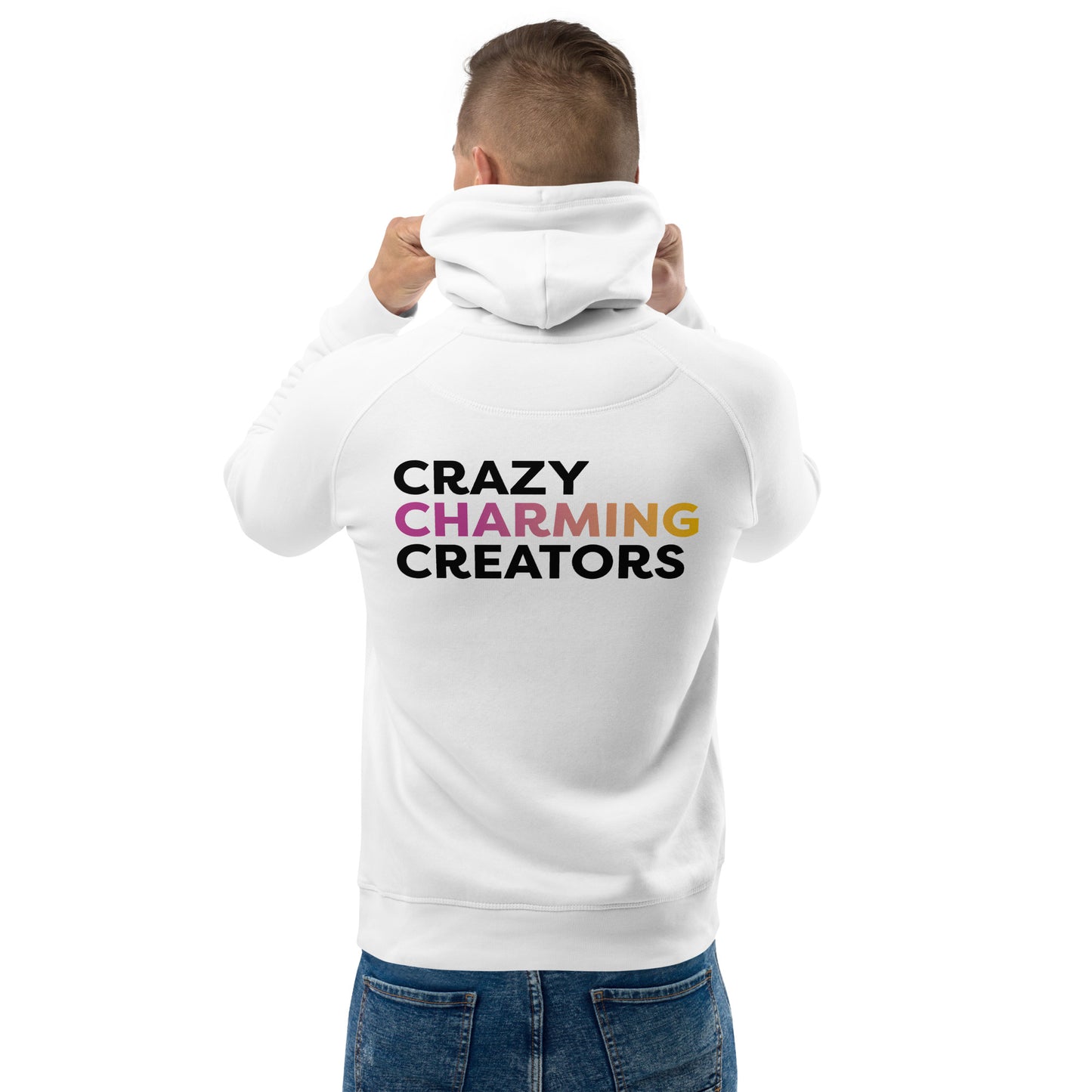 Crazy Charming Creators Unisex hoodie (White)