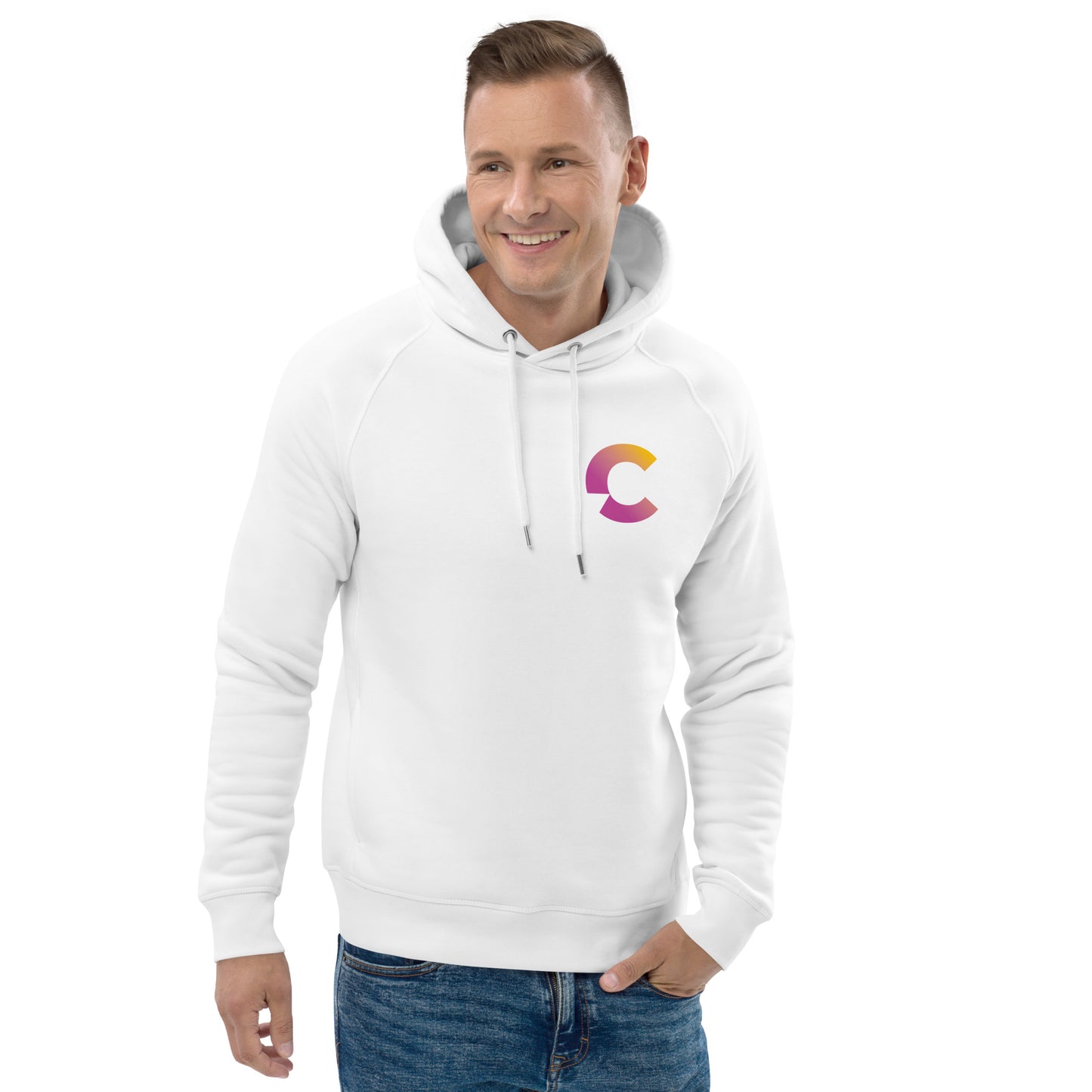 Cool Caring Coach Unisex Eco Hoodie (White)