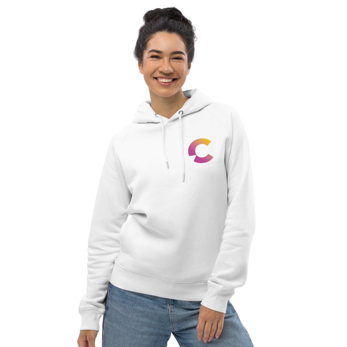 Cool Caring Coach Unisex Eco Hoodie (White)