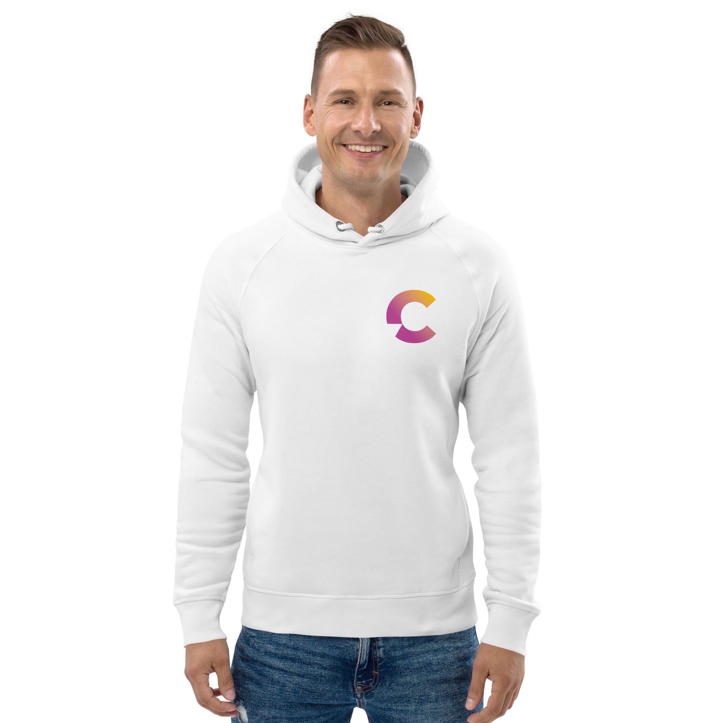 Cool Caring Coach Unisex Eco Hoodie (White)