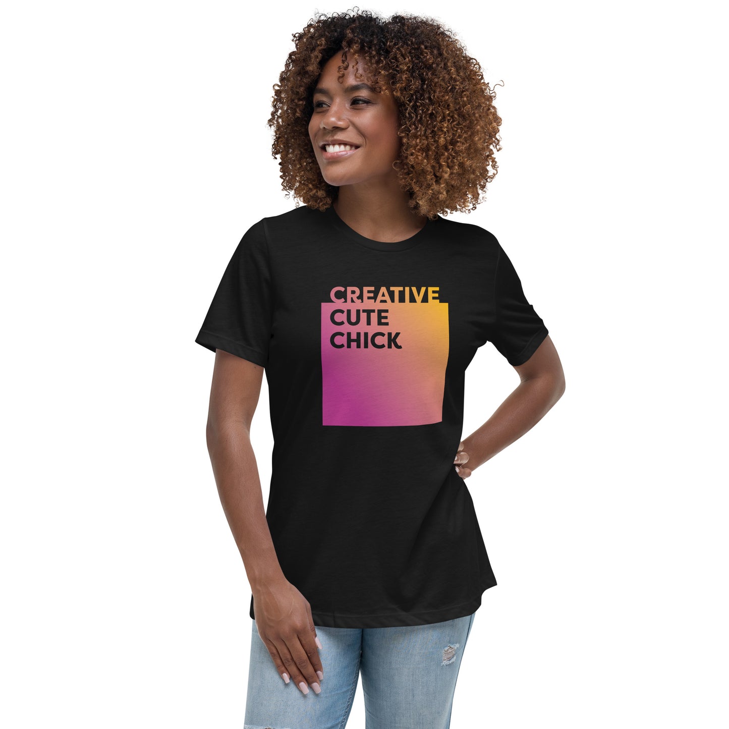 Creative Cute Chick Tshirt (Black)