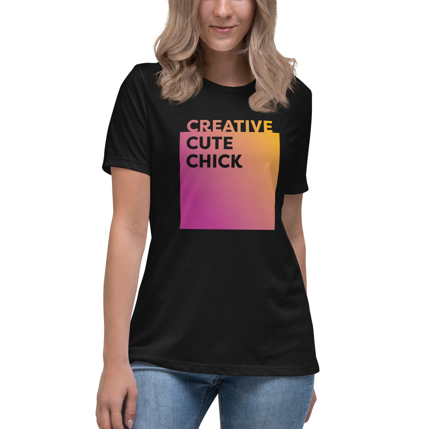 Creative Cute Chick Tshirt (Black)