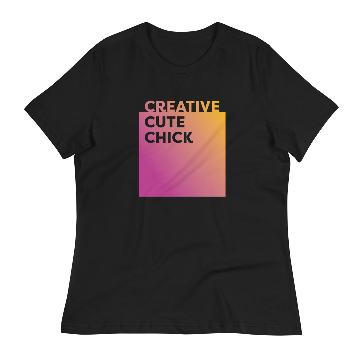 Creative Cute Chick Tshirt (Black)